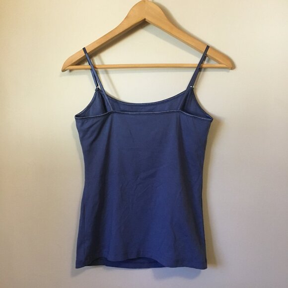 Lake Blue Cotton Athletic Tank Top With Adjustable Straps + Built In Support - Picture 2 of 15